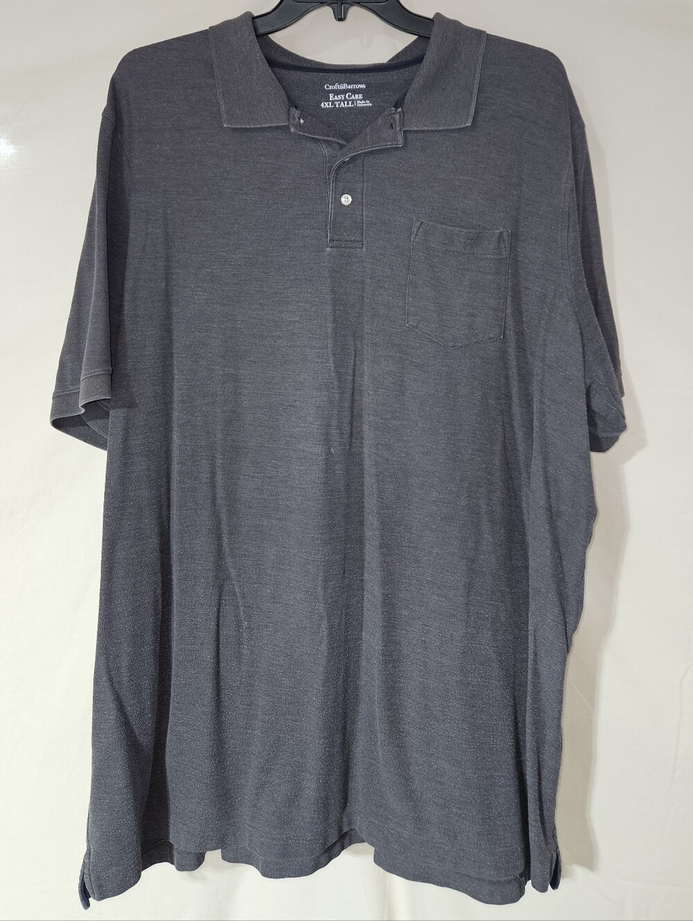 croft & barrow Men's Charcoal Gray Polo with Chest Pocket